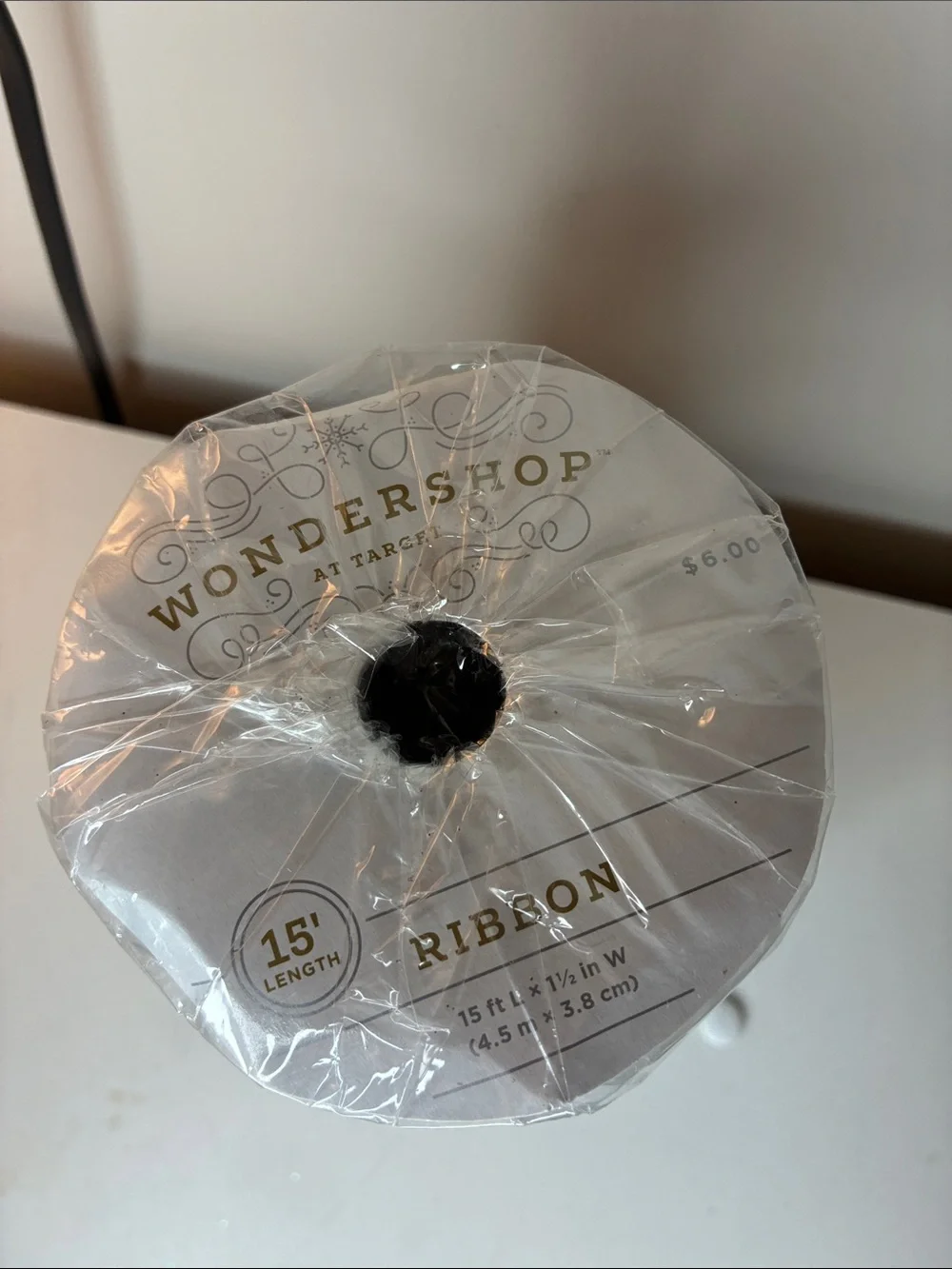 Wondershop 15’ Snowflake Trim-A-Tree Ribbon Set Pack of 4 in Navy and White NWT